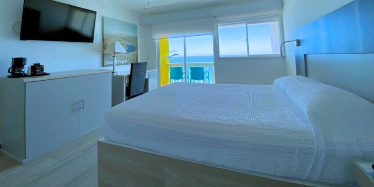 Single room with natural light at Playa Bonita Resort in Rocky Point