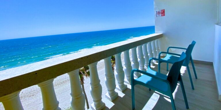 Ocean view from balcony at Playa Bonita Resort in Rocky Point