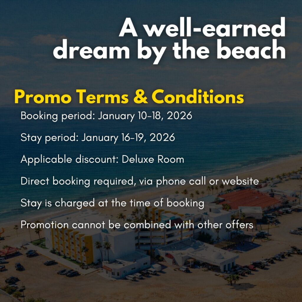Image displaying the terms and conditions of the Martin Luther King Day winter promotion at Playa Bonita Hotel Resort