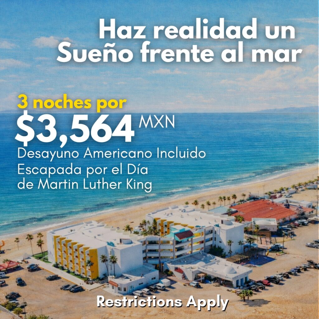 Promoción de invierno del Hotel Playa Bonita Resort en Puerto Peñasco con tarifa especial por estancia frente al mar