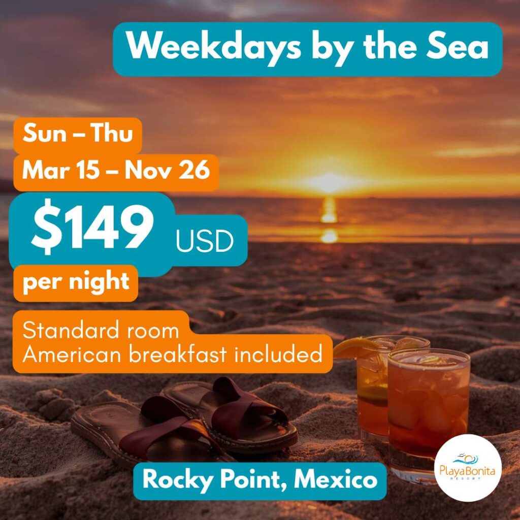Promo Weekdays by the Sea In rocky Point Beach front