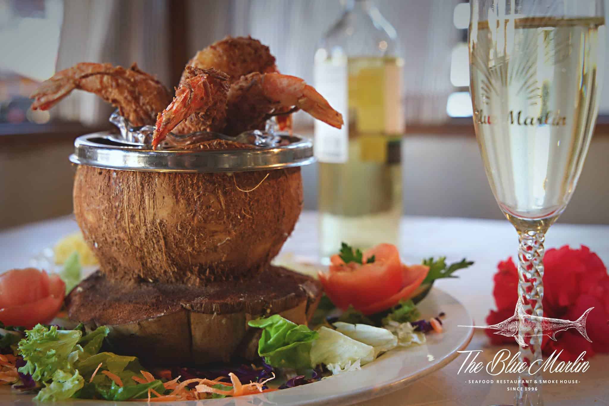 Platillo de mariscos de Blue Marlin en Puerto Peñasco