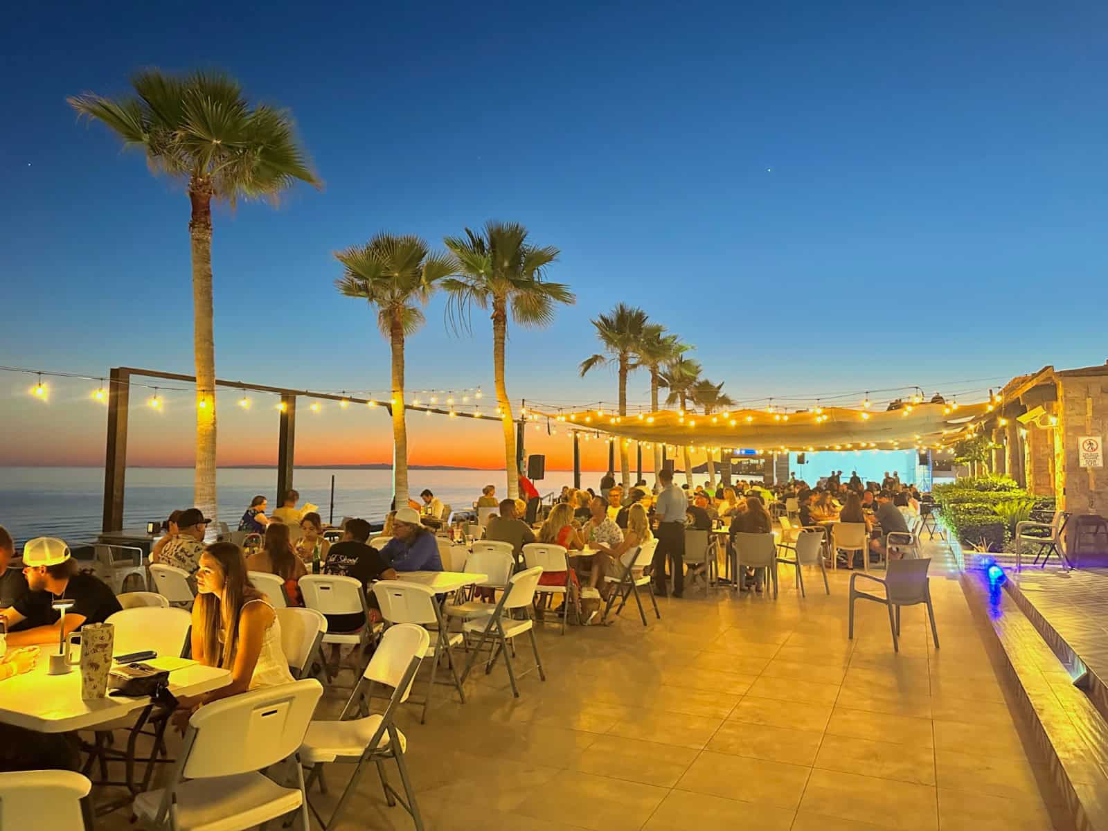 Puesta del Sol terrace at sunset